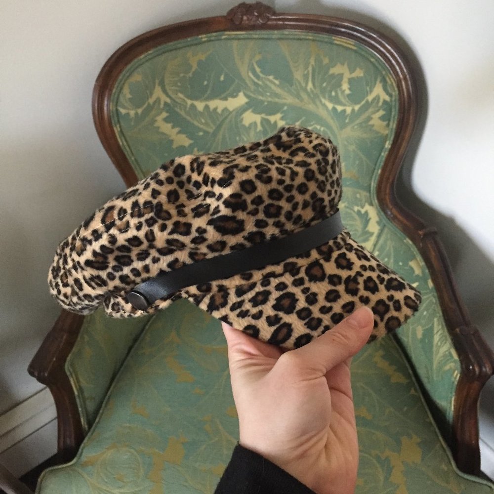 Valfre Cheetah Print Toni Page Boy Cap